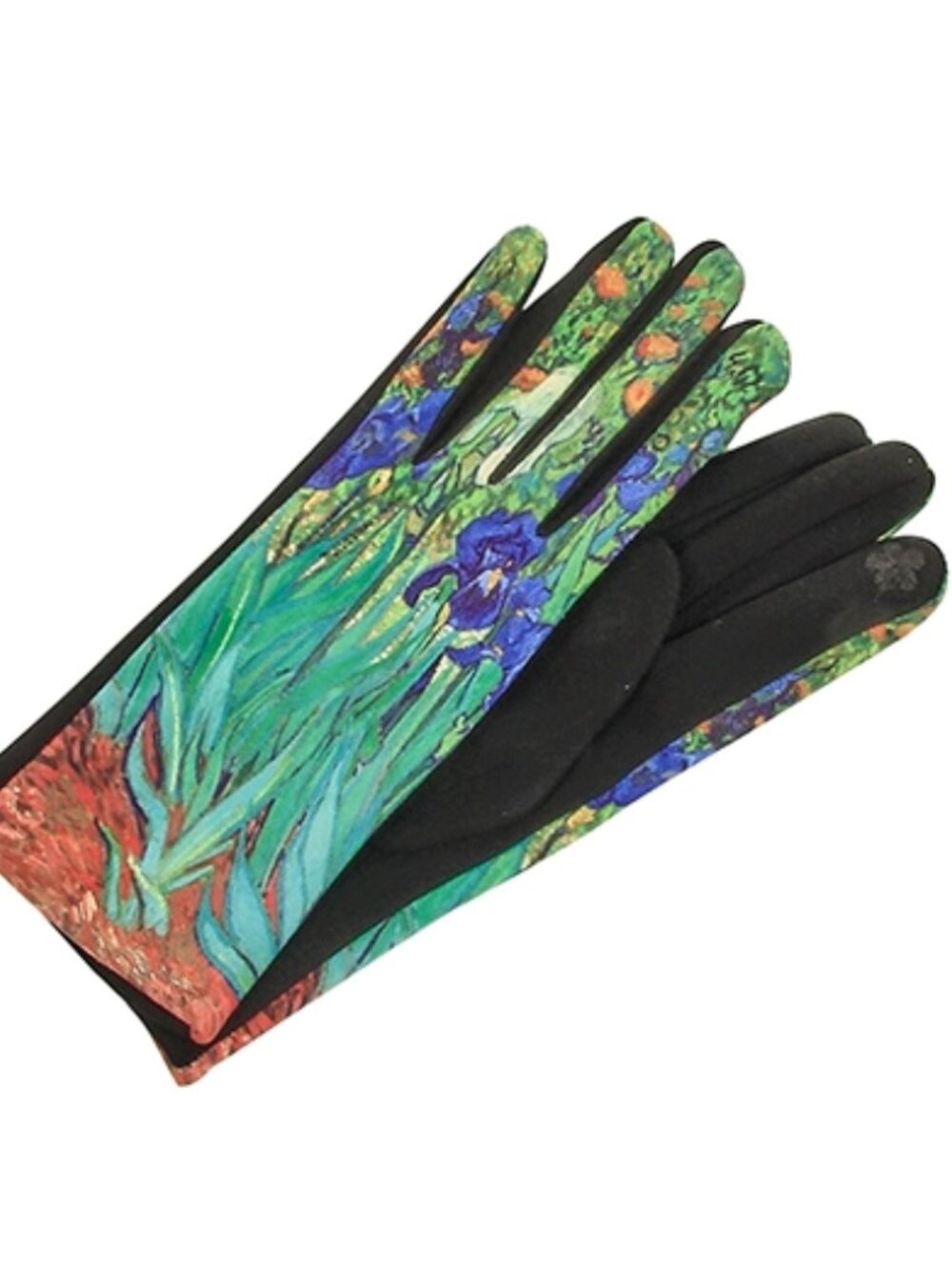 Gloves Van Goh's Gloves  IRIS Masterpiece Painting Fleece Lined